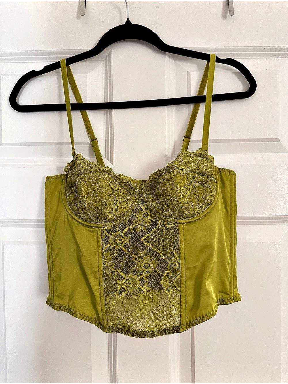 Corset Lace Camisole Green Like New
